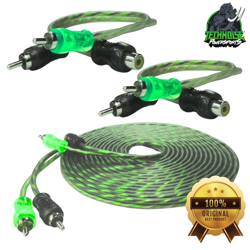 Kit 1 Cabo RCA 5m + 2Y 20cm Serie 200 PRO Injetado 4mm Technoise Som Automotivo Caixa Bob em Oferta na Shopee