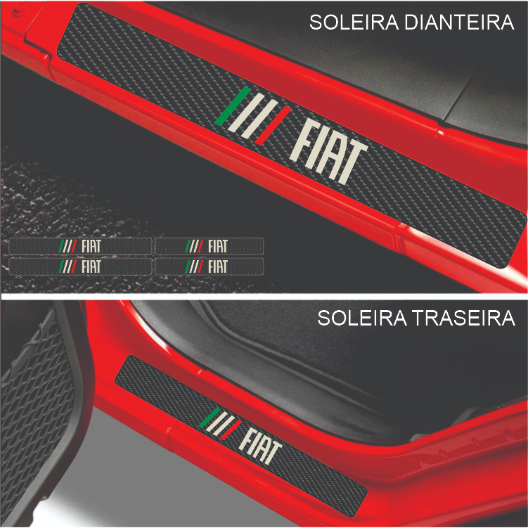 Soleira Automotiva FIAT Universal Todos os Carros  Argo cronos toro palio uno strada mobi pulse bravo punto siena freemont fastback fiat 500 entre outros em Oferta na Shopee