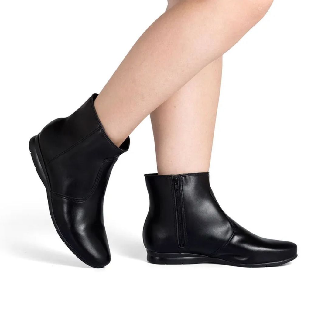 Bota Feminina Cano Curto Salto Grosso Beira Rio Confortável Original