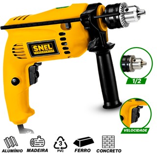 Furadeira Parafusadeira Impacto Martelete 500W Mandril 1/2 127V