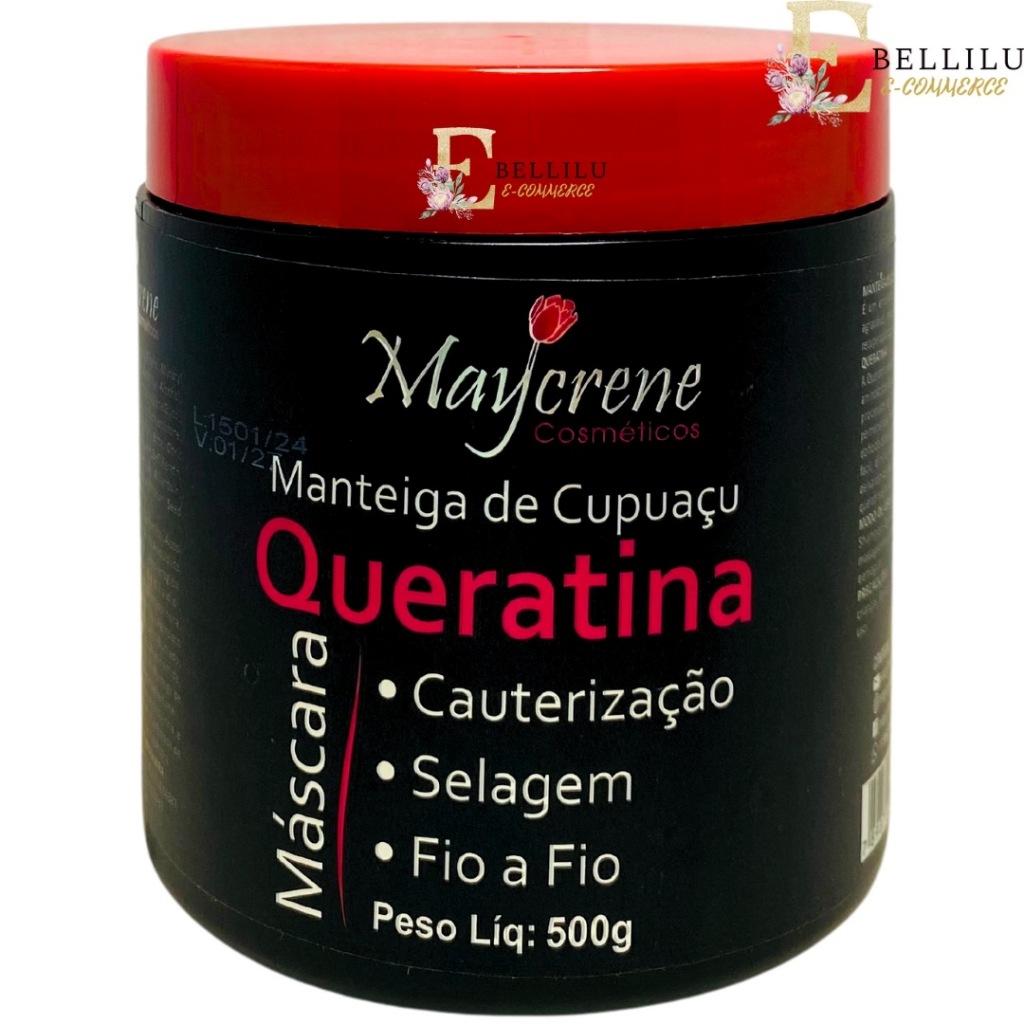 Máscara Queratina E Manteiga De Cupuaçu Maycrene 500g em Oferta na Shopee