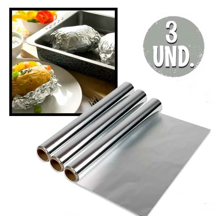 Kit 3 Rolos De Papel Alumínio 45 Cm X 65 Metros Promoção!!! em Oferta na Shopee