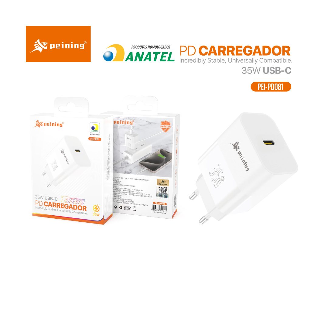 PEINING Carregador USB-C 35W PD081 - Mobile & Gadgets