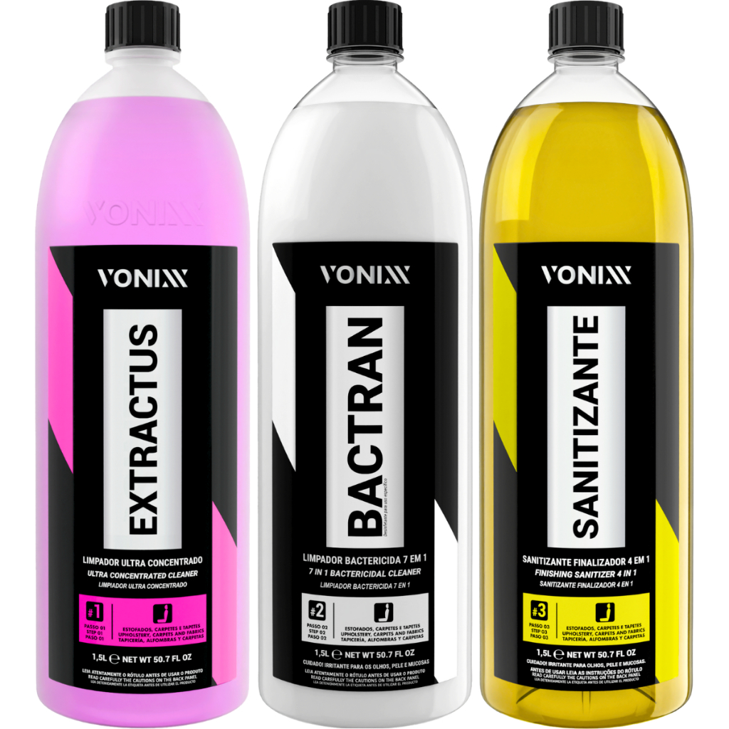 Sistema VSC Vonixx Extractus Bactran Sanitizante Bactericida para Limpeza de Estofados em Oferta na Shopee