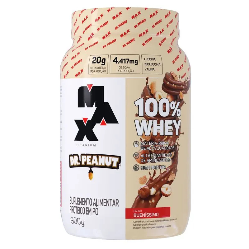 100% Whey Dr. Peanut - 900g - Max Titanium