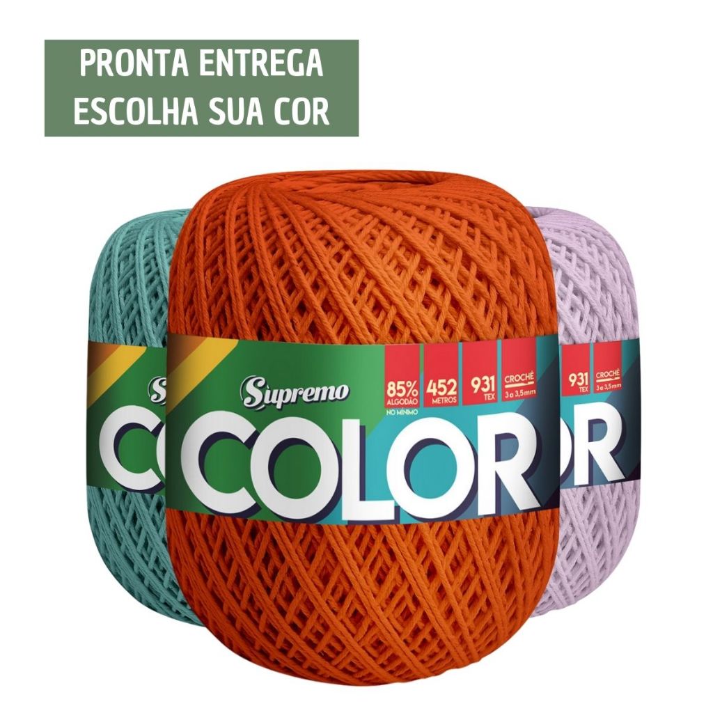 Barbante Supremo Color 400 Gramas / 452 Metros em Oferta na Shopee