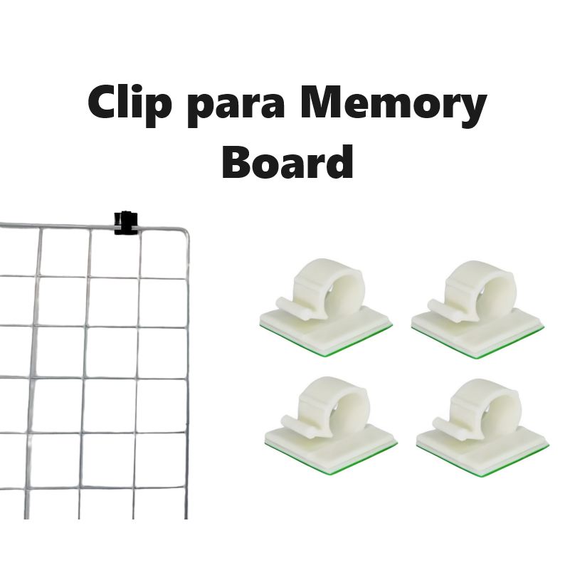 Clip Auto Adesivo para fixação de Tela Aramada ou Memory Board em Oferta na Shopee