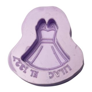 Molde de Silicone para Resina Mini Vestido - 1 cavidade (2,5 cm)