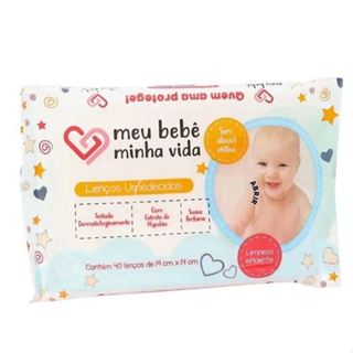 Lenço umedecido meu bebê minha vida Nutriex com extrato de algodão e óleo de amêndoas em Oferta na Shopee