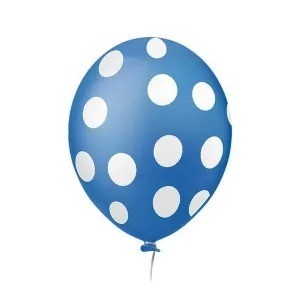 25 Balão Bexiga Confete Poá Bolinhas Azul e Branco Galinha Pintadinha 11pol em Oferta na Shopee