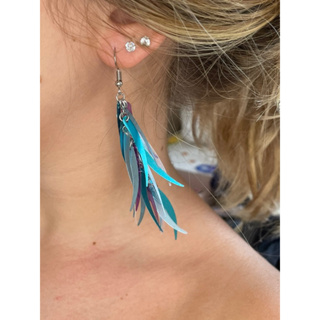 Brinco lantejoulas carnaval brilho fashion chique tendência colorido paetês dourado prateado festa em Oferta na Shopee