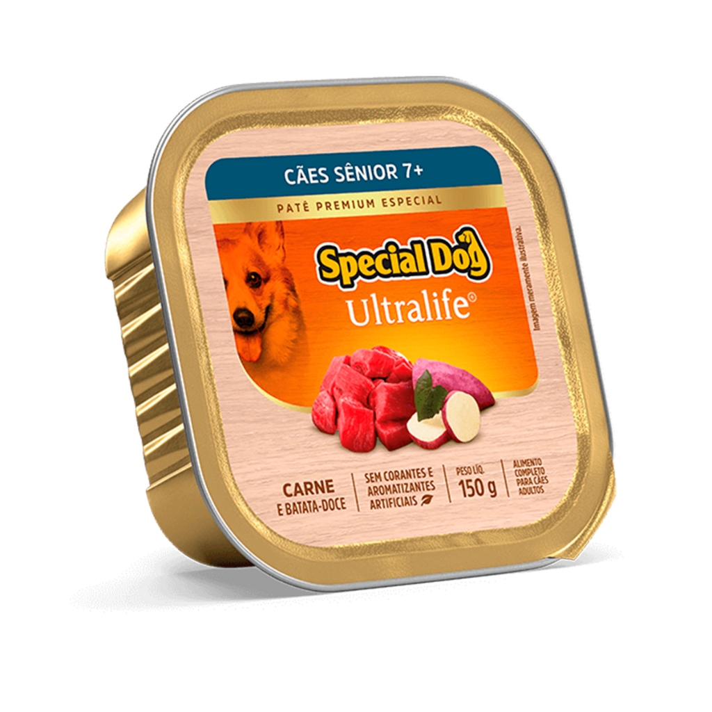 Racao Special Dog Pate Caes Senior Carne 150g em Oferta na Shopee