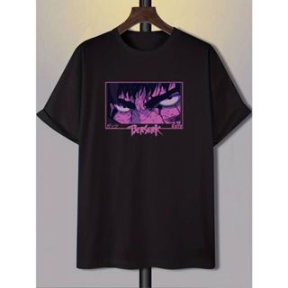 Camiseta Anime Berserk Guts Camisa Masculina Blusa Feminina Algodão Manga Redonda