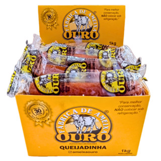 Doce Queijadinha de minas Ameixa Ouro 1kg caixa com 20 unidades