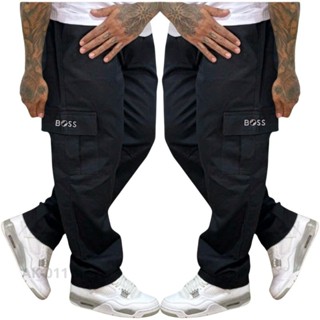 Calça Cargo Sarja e Jeans Streetwear Masculino Larna na Perna Skatista com Bolso Lateral Retro REF:AKBSS
