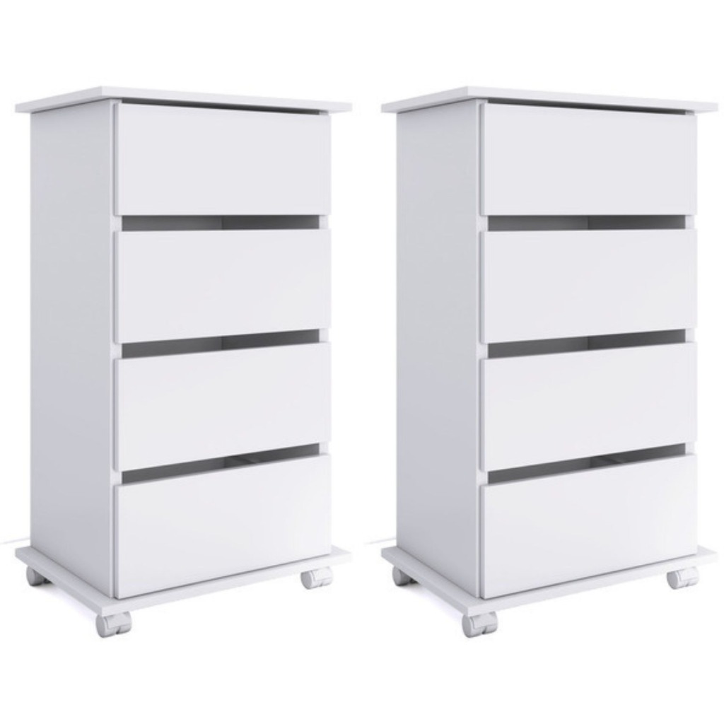 2 Unidades Gaveteiros Gaveta organizadora 78cm Branco Ou Preta Para Sala comercial, Quarto, Sala Multiuso