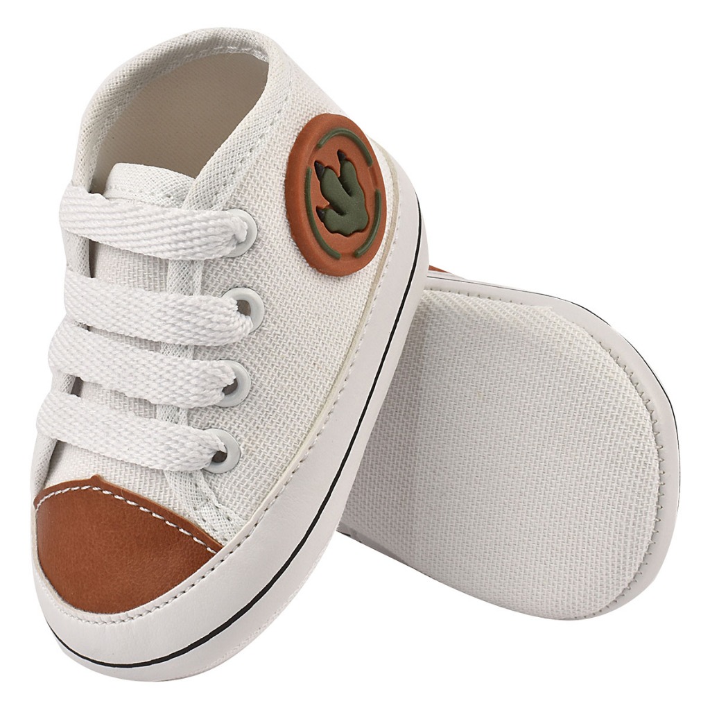 Tenis Bebe Menino Dinossauro Sapatinho Infantil Cano Alto Moda Conforto Botinha Antialergica