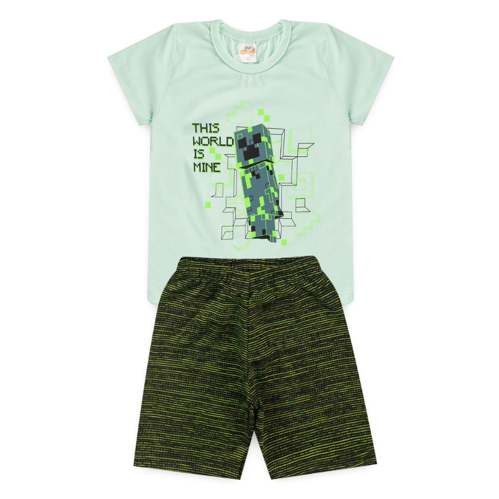 Conjunto Infantil Masculino Verão, Estampa Pop It- Rex Tam1 ao 14 anos