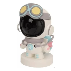 Câmera Segurança Robô Astronauta Wifi Ip Baba Eletrônica 360º microfone áudio robozinho bivolt 1080p
