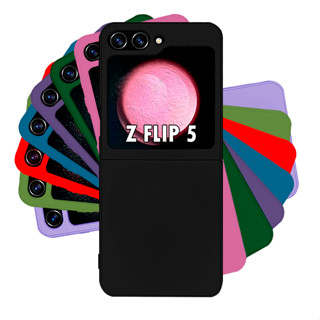 Capa Capinha Colorida Silicone Case TPU Para Galaxy Z Flip 5
