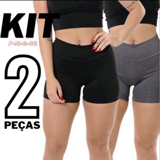 kit 2 shortinho shorts BERMUDINHA legging grossa feminina suplex confortável zero transparência bermuda feminina roupa de academia