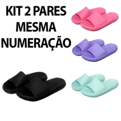 Chinelo Nuvem Slide Infantil Anatômico Aderente Kit 2 Pares Mesmas Numeração
