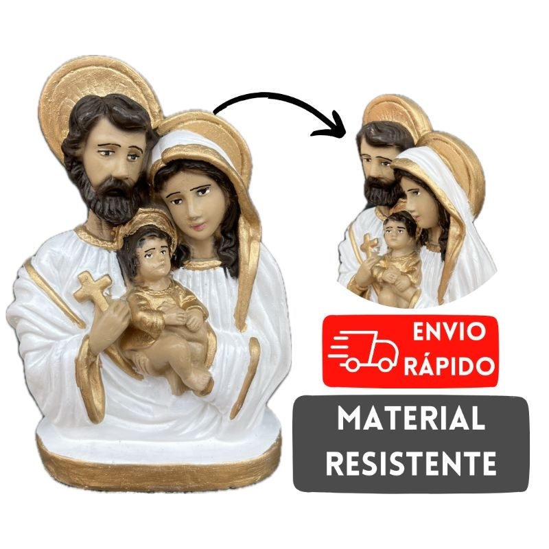 Imagem Busto Sagrada Família 20cm Artigo Religiosos Católicos Para Presente Decoração Pronta Entrega em Oferta na Shopee