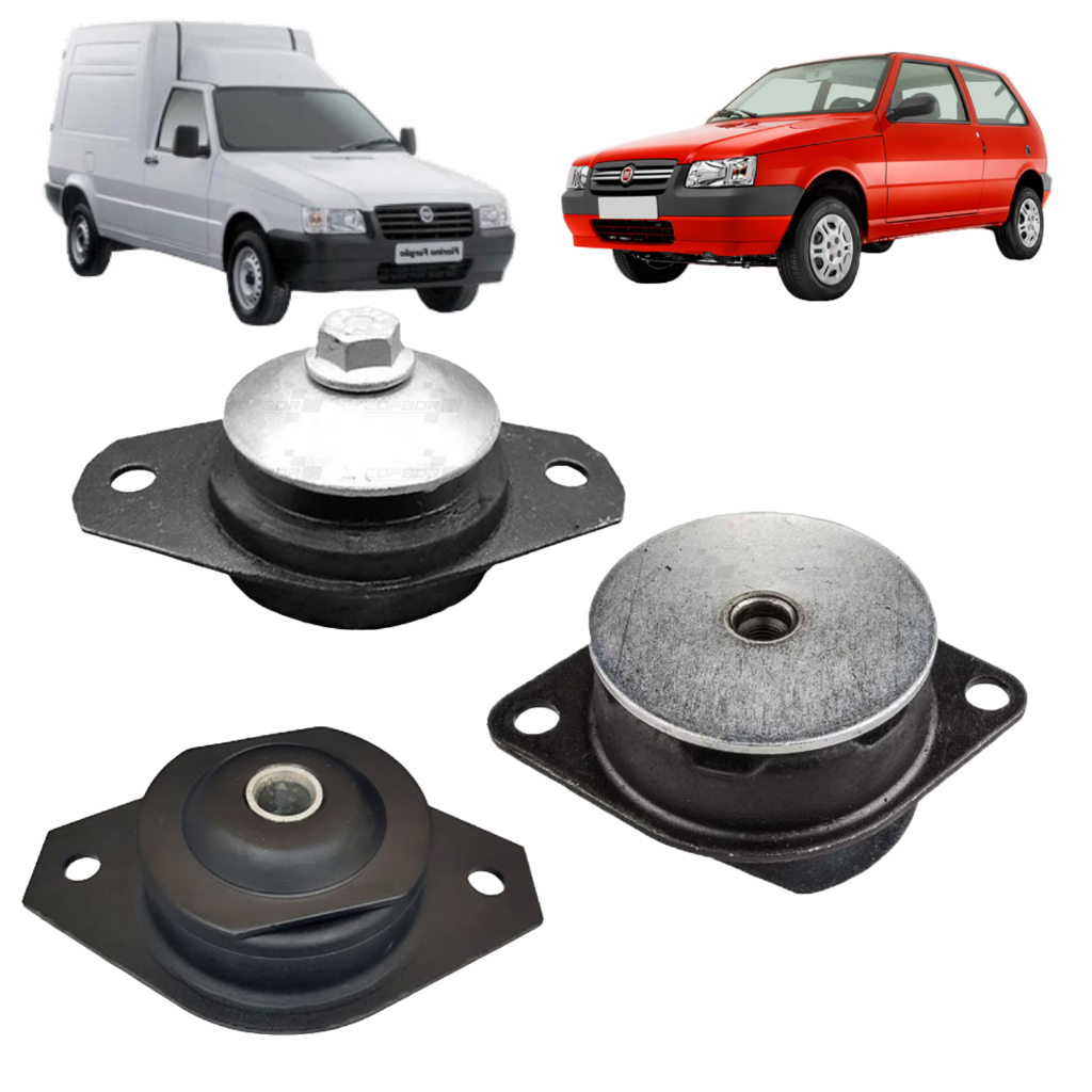 Kit Coxim Calço Motor Câmbio Uno Mille Fiorino Motor Fire 05888 05889 06015