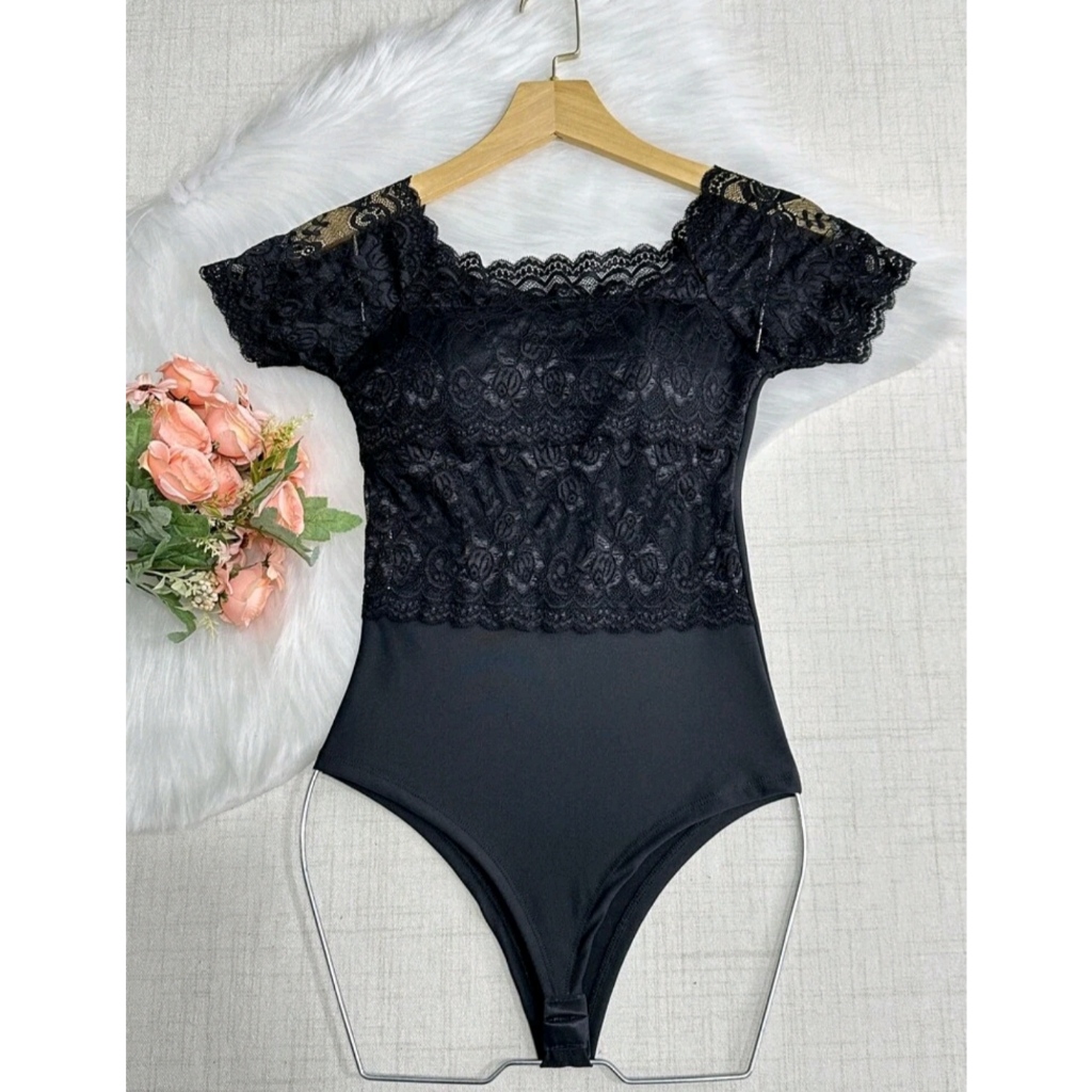 body feminina com bojo e renda em Oferta na Shopee