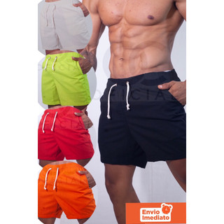 Kit 10 Short De Linho Masculino Básico Mauricinho Premium Lavado De Alta Qualidade Short Linho