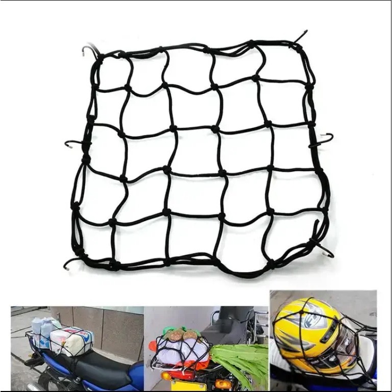 Conjunto com 12 Chicote Elástico Redinha Rede de Moto para Capacete Bagageiro para bike