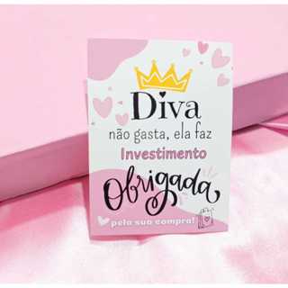 Panfleto DIVA agradecimento cliente mimo 50 unidades em Oferta na Shopee
