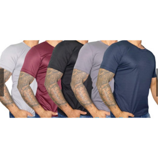 kit 5 camisetas dryfit masculina lisa academia