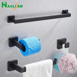 Kit Acessórios Para Banheiro 40Cm/56Cm 4 Peças 304 Inox Preto/Dourado/Cromado/Dourado Escovado Porta-Toalhas Suporte em Oferta na Shopee