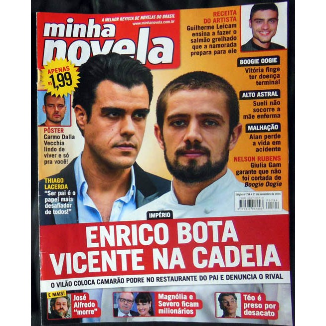 Revista Minha Novela 794 Novela Império Thiago Lacerda 2014