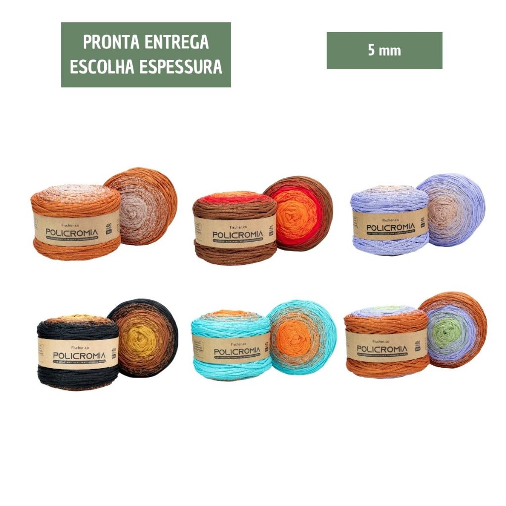 Cordão Nautico Multicolor Policromia 5mm Fischer 400 metros em Oferta na Shopee