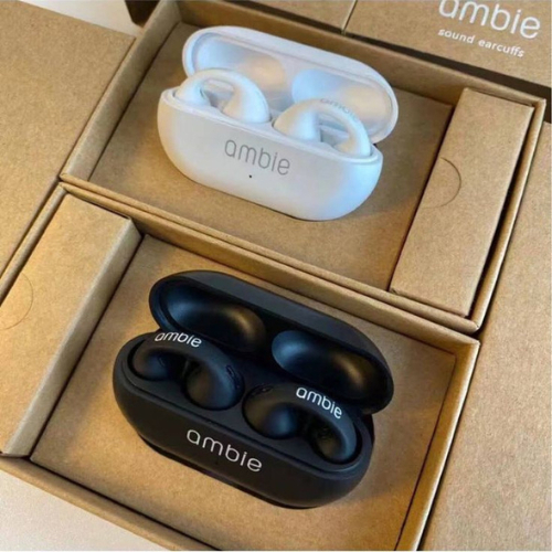 Fone De Ouvido Sem Fio Por Condução Óssea - Ambie Bluetooth Auriculares TWS Earbuds a Prova de Agua