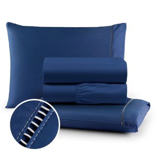Lençol Micropercal 400 Fios Conforto Toque Macio Roupa de Cama em Oferta na Shopee