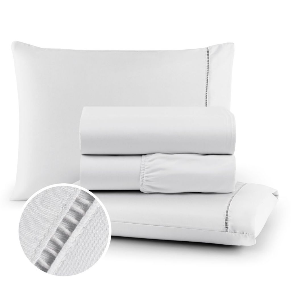 Roupa de Cama Lençol Micropercal 400 Fios Cama Solteiro Casal Queen King · foto 2