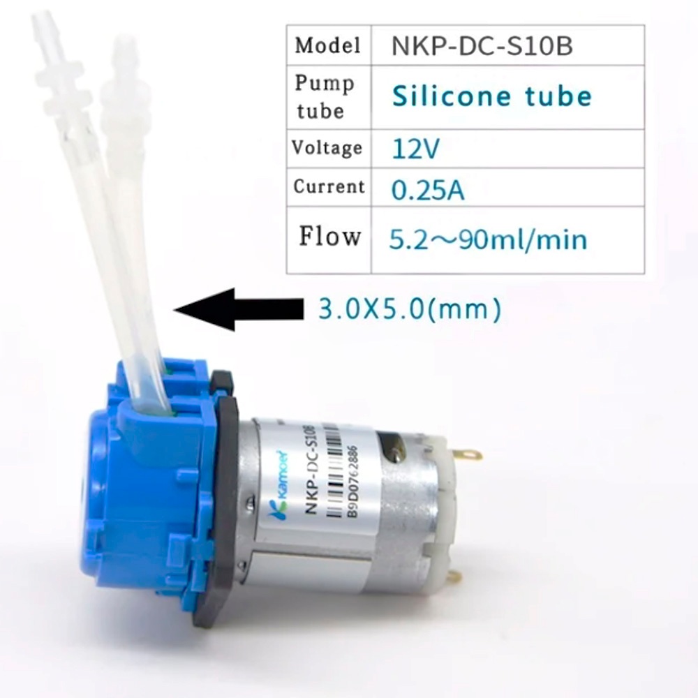 Mini Bomba Dosadora Peristáltica para laboratório Alim. 3 - 12 Vdc 5.2 A 90 Ml/Min. Nkp-Dc-S10B em Oferta na Shopee