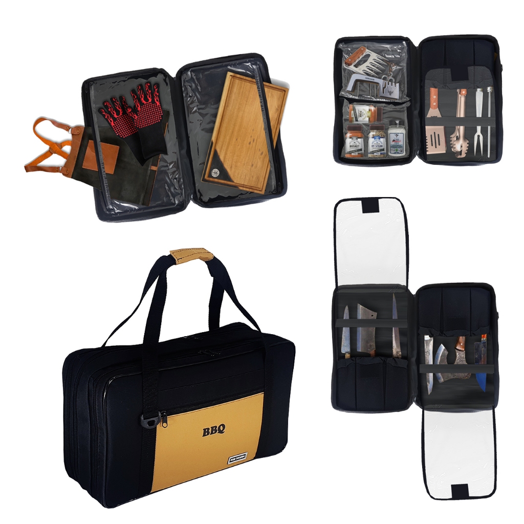 Bolsa Profissional Churrasqueiro Transporte P Utensilios Bbq Rsm Design Original