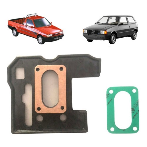 Flange Calço Baquelite Carburador Weber 495 Fiat Uno Mille em Oferta na Shopee