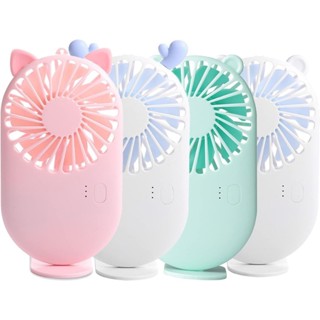 Mini Ventilador Portátil Gatinha Rosa - Pocket Fan C/ Cabo Micro USB-V8