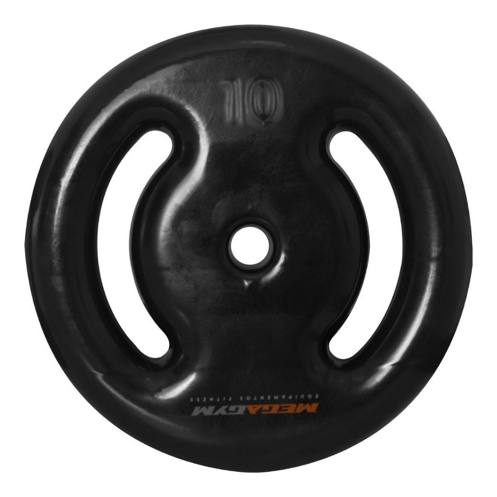 Anilha Musculação Emborrachada Peso 10Kg P/ Treinos Com Barras E Halteres Peso Academia