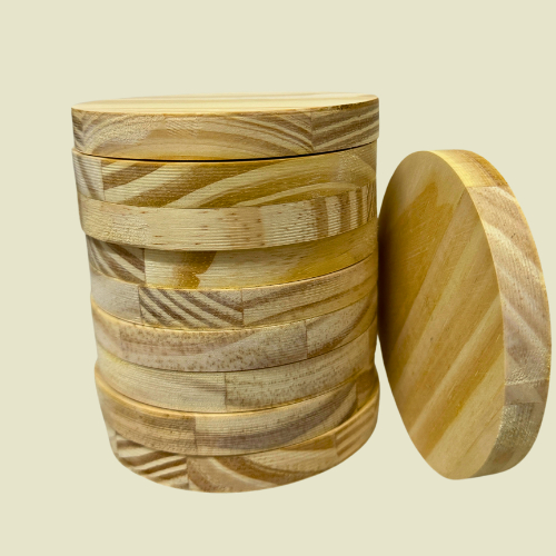 Kit 10 Bolachas de Pinus Lixadas 10cm x 1,5cm | Porta Copo de Madeira | Bolacha de Madeira Decoração Mesa Posta