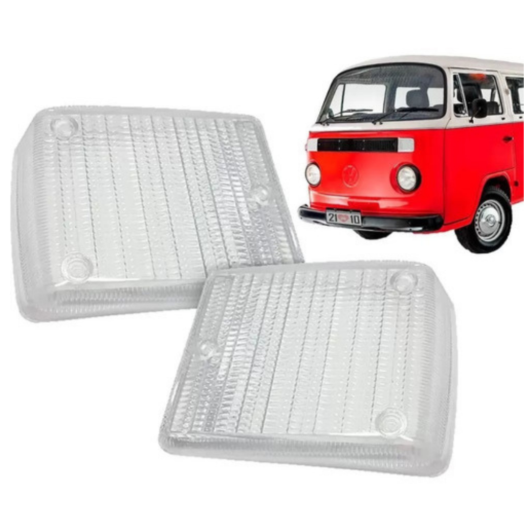 Par Lente Diant. Kombi 1976 Em Diante - Âmbar/ Cristal