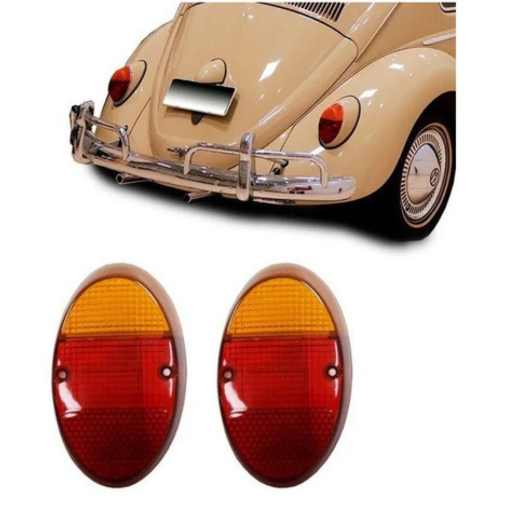 Par Lente Traseira Fusca Vw 1200/ 1300 - Âmbar/ Rubi