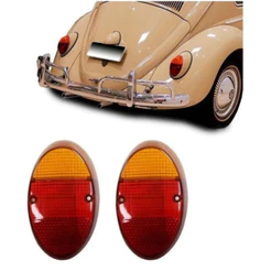 Par Lente Traseira Fusca Vw 1200/ 1300 - Âmbar/ Rubi