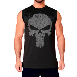Regata Machão Masculina Academia Estampa The  Punisher em Oferta na Shopee