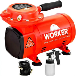 Compressor Ar Direto 1/2 HP Bivolt com Kit -Worker